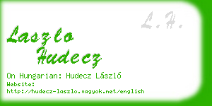 laszlo hudecz business card